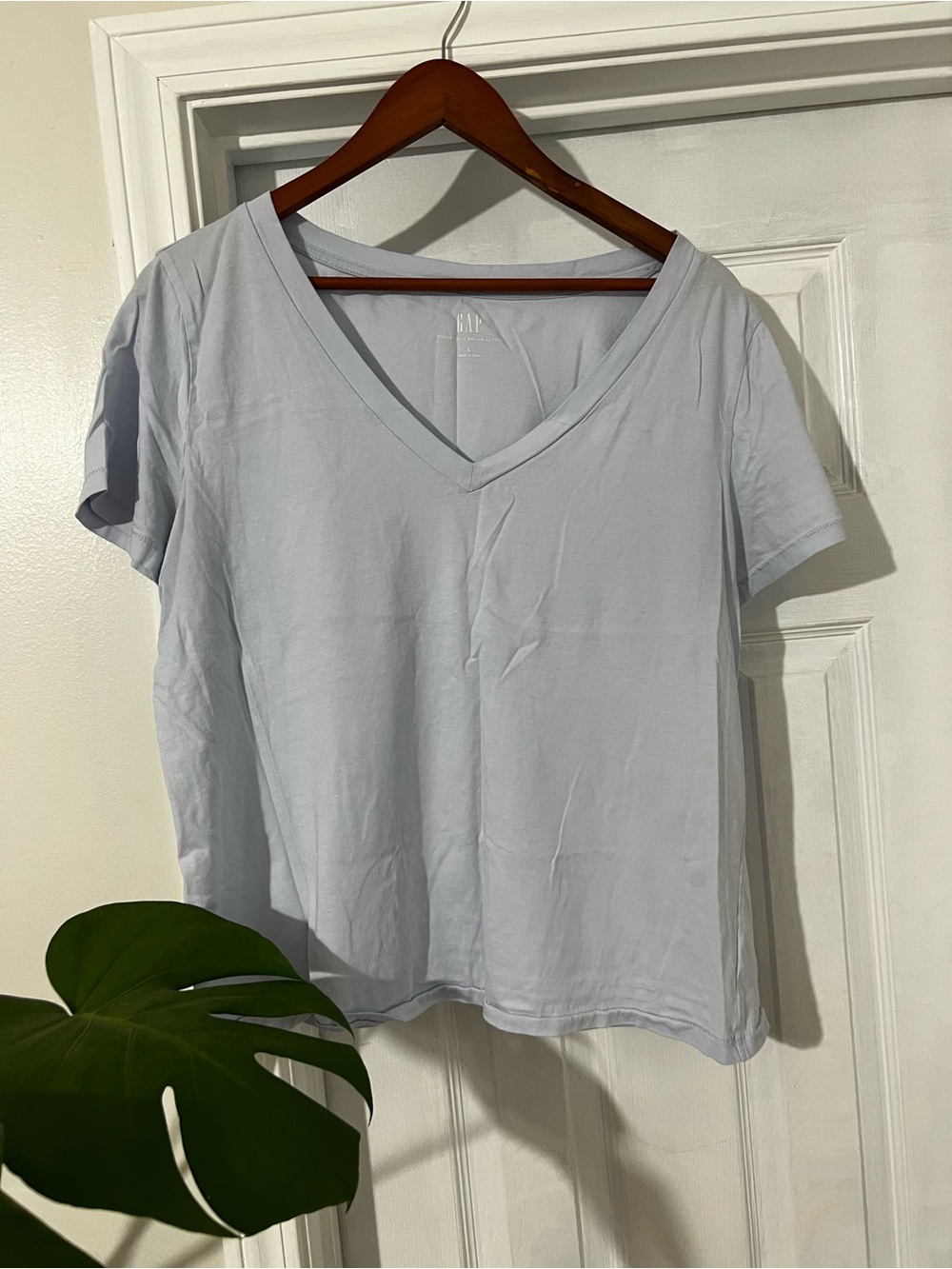 GAP Pale Blue V-Neck Short Sleeve Tee